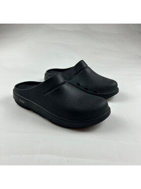 Oofos Black Classic Clog M8 W10